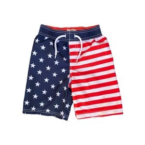 Old Navy Boys American Flag Swim Trunks Size 5T